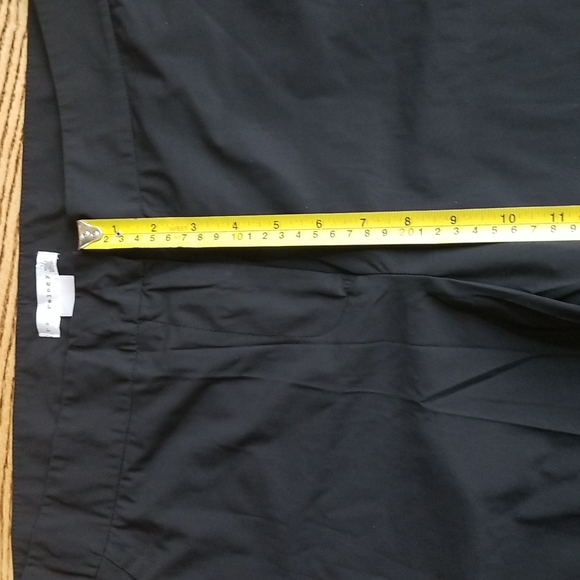 (12) Retrology Nylon Blend Black Ankle Cropped Business Casual Pants Goth Classy - Picture 5 of 8